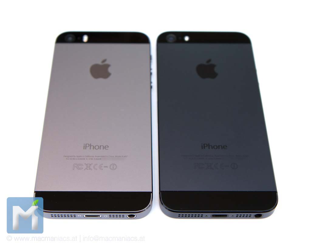 Farbvergleich: iPhone 5S & iPhone 5 (space grau VS. schwarz)