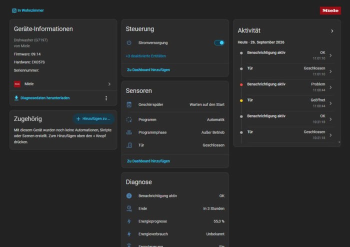 Miele Home Assistant Integration